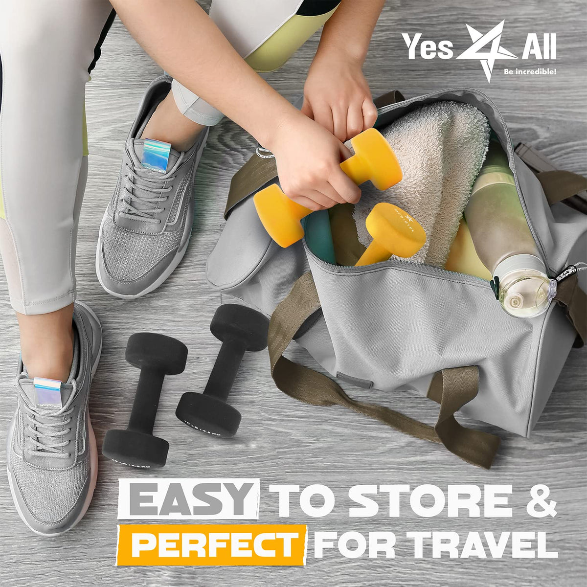Yes4All Dumbbell Neoprene, poids et haltere, Weight Set, Hand Weights for Women, Dumbbells Pair, Free Weights (Orange - 8lbs) ๐ All In One Marketplace Canada