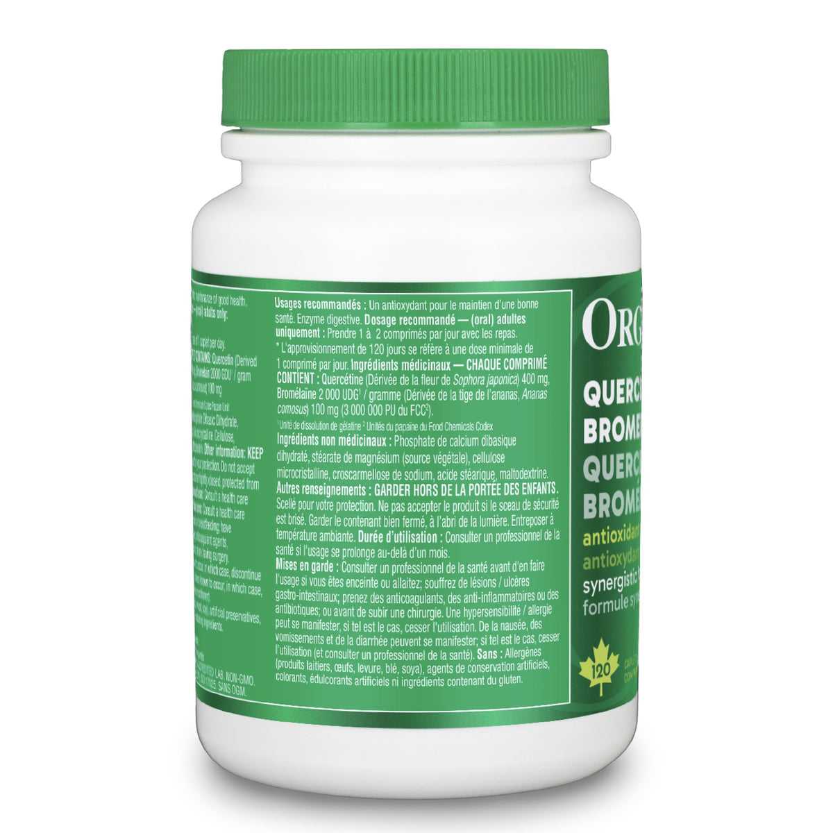 Organika Quercetin with Bromelain- High Availability, Immune System Support, Allergy and Inflammation Support- 120tabs ๐ All In One Marketplace Canada