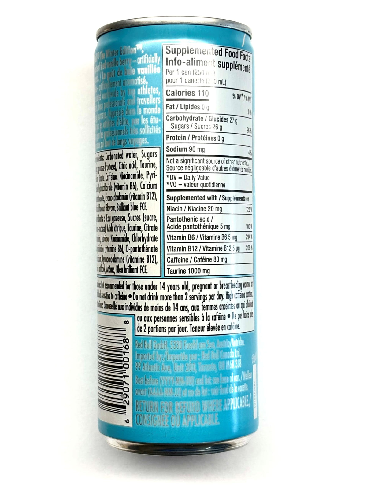 Red Bull Energy Drink, Iced Vanilla Berry, 250ml (24 pack) ๐ All In One Marketplace Canada