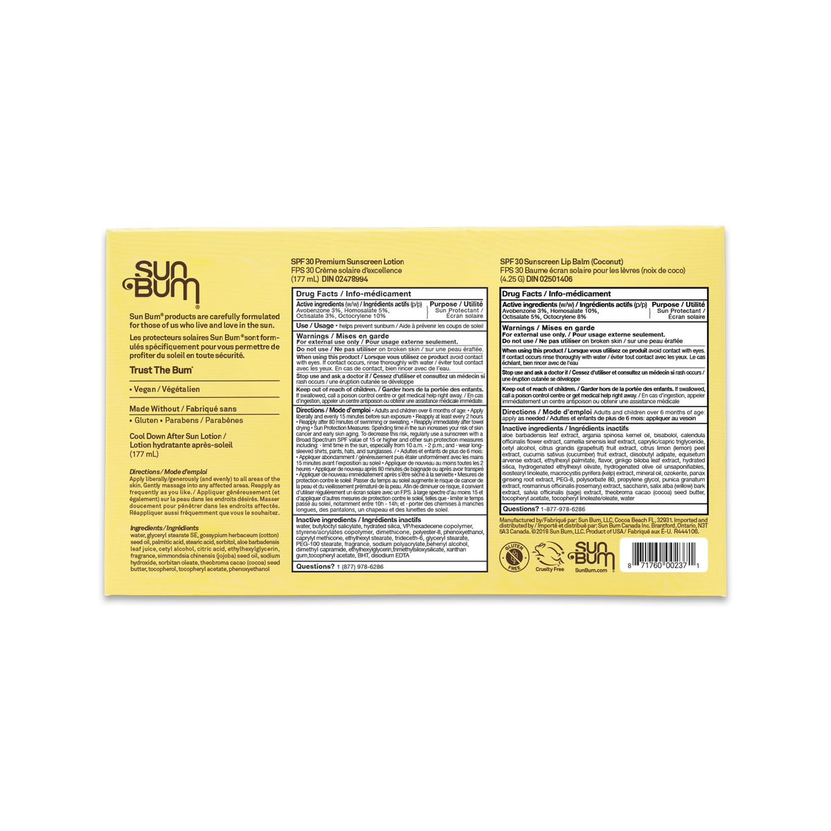 Sun Bum The Getaway | SPF 30 Sunscreen Lotion, Cool Down Lotion and SPF 30 Coconut Lip Balm ๐ All In One Marketplace Canada