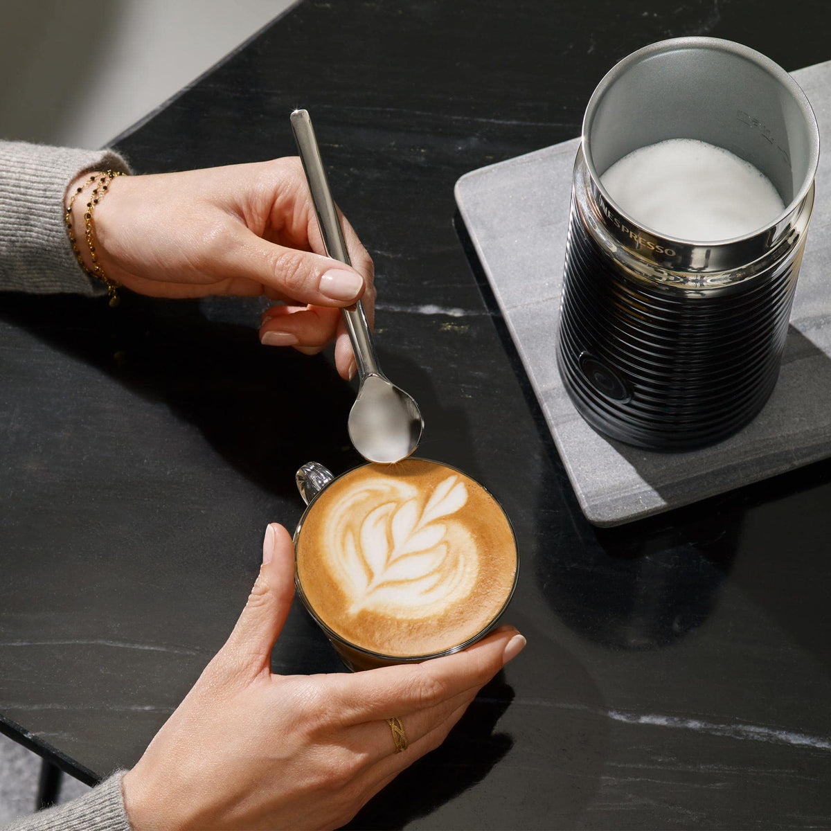 Nespresso Aeroccino 3 Milk Frother - Automatic Hot & Cold Foam Maker for Coffee, Latte, Cappuccino, and Macchiato - Black ๐ All In One Marketplace Canada
