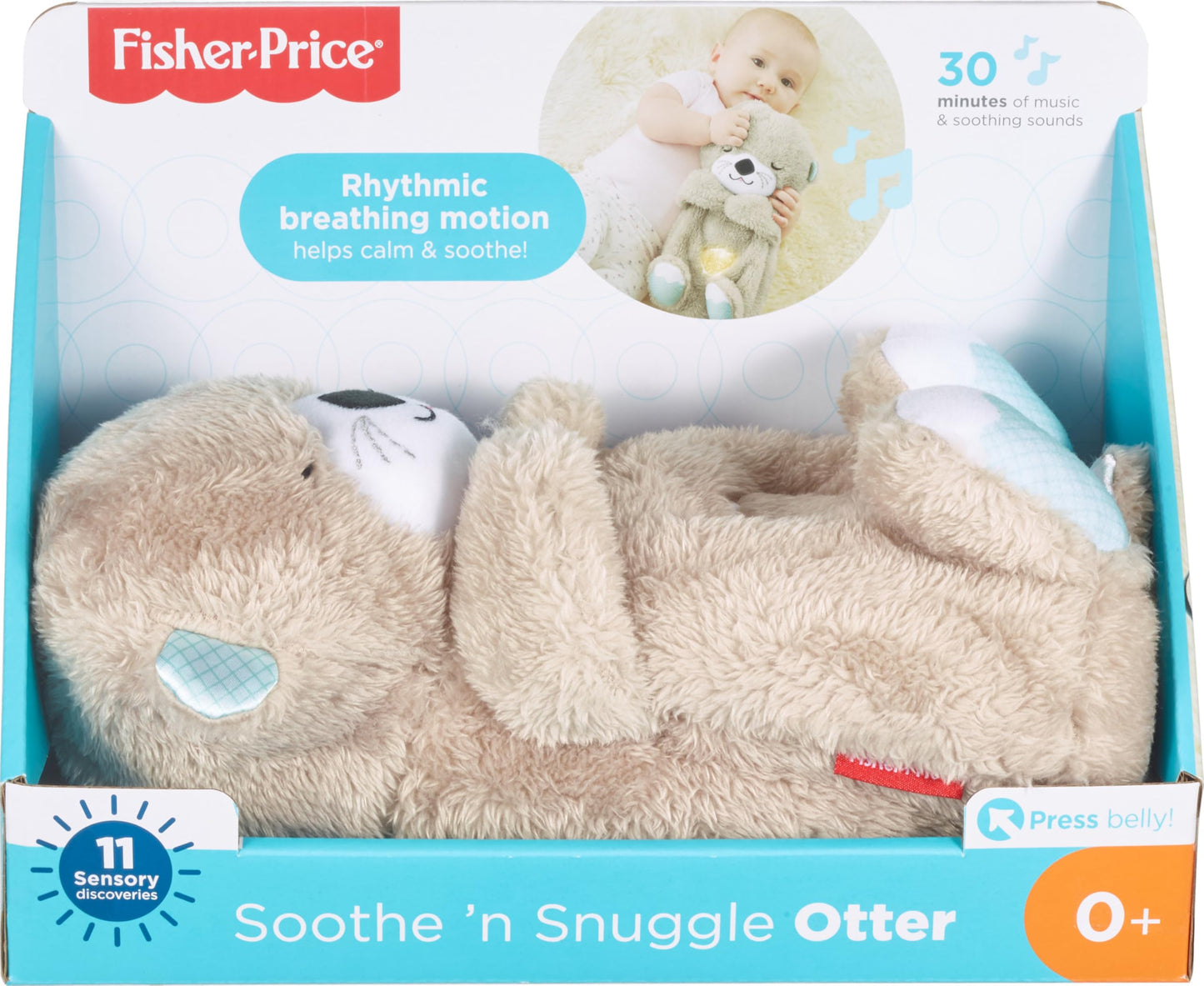 Fisher-Price Baby Toy Soothe βn Snuggle Otter, Plush Portable Sound Machine with Breathing Motion & Lights for Newborns Ages 0+ Months π All In One Marketplace Canada