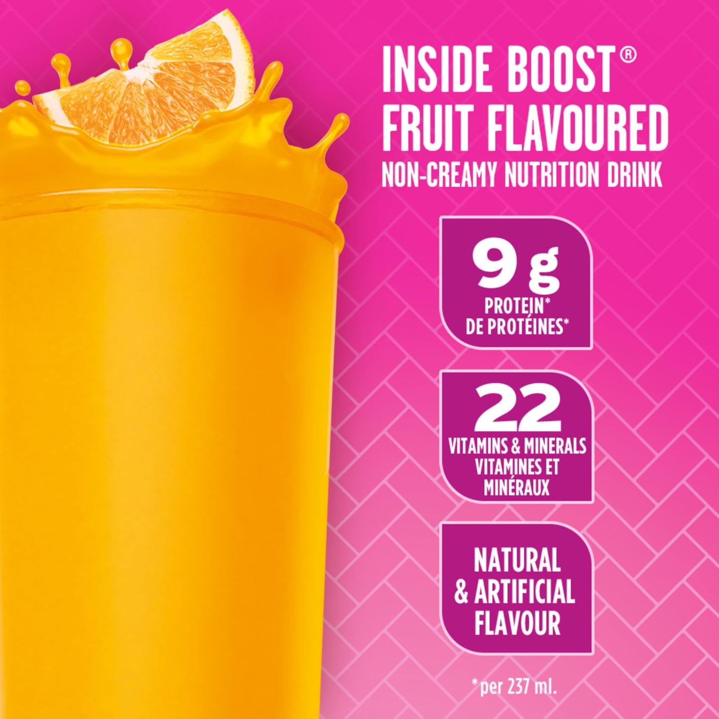 Boost Fruit Flavoured Drink Orange, 237ml, 24 count ๐ All In One Marketplace Canada