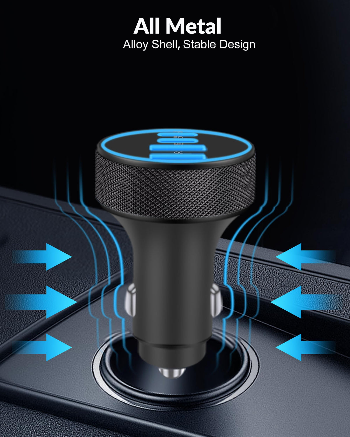 iPhone 17 16 15 Car Charger Fast Charging, 90W 4-Port USB C Fast Car Charger Cigarette Lighter Adapter with 240W 3FT USB-C Cable for iPhone 17/Air/17 Pro/17e/16/15 Pro Max/Plus/16e, iPad, Android ๐ All In One Marketplace Canada