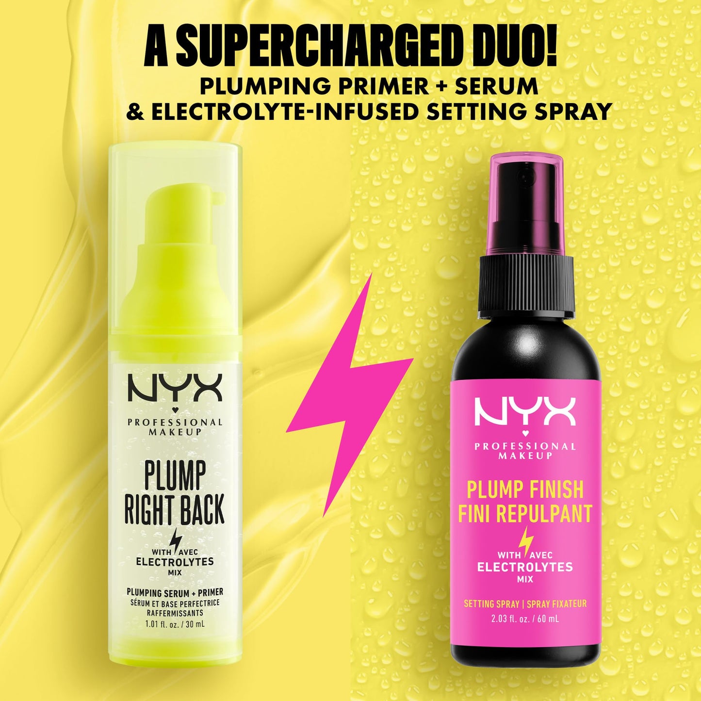 NYX Professional Makeup, Plump right back, Primer serum, Hydration, Vegan Formula - 01 Clear, 30mL ๐ All In One Marketplace Canada