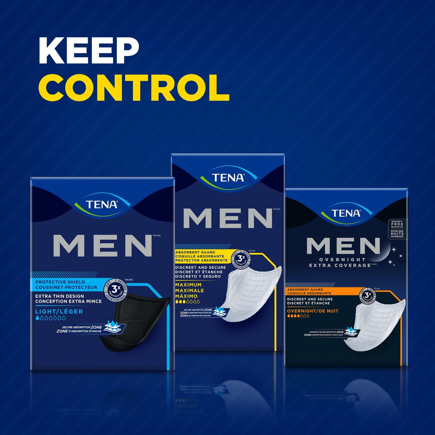 TENA Men Incontinence, Discrete Disposable, Guards, Comfortable Fit, Maximum Absorbency Protection, Universal Fit, 48 Count ๐ All In One Marketplace Canada
