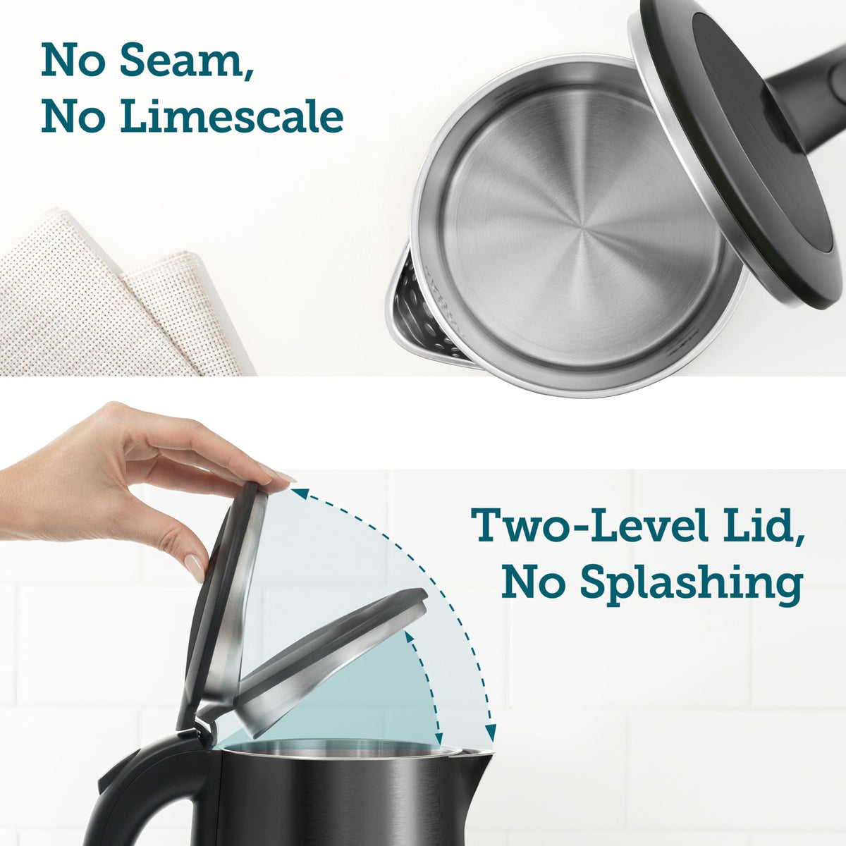 Cosori Stainless Steel Electric Kettle, 1.5L Double Wall, Cordless, Black ๐ All In One Marketplace Canada