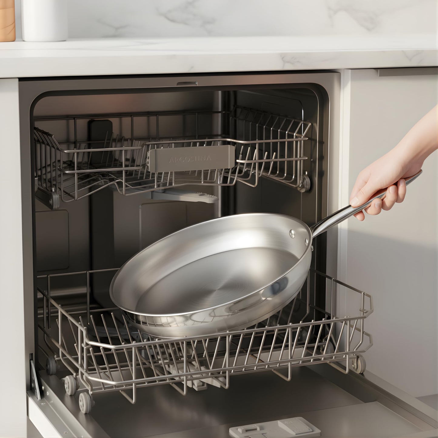 Lagostina Moderna 2 Piece Stainless Steel Pan Set (26cm / 10in and 30cm / 12in), Commercial Capsule Base, Induction Safe Cookware, Dishwasher and Oven Safe up to 400ºF / 204ºF, Silver 🍁 All In One Marketplace Canada