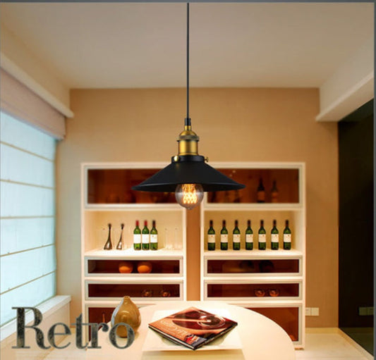 Industrial Cage Pendant Chandelier – Vintage Metal Hanging Light Fixture for Kitchen, Dining Room, Bar & Loft