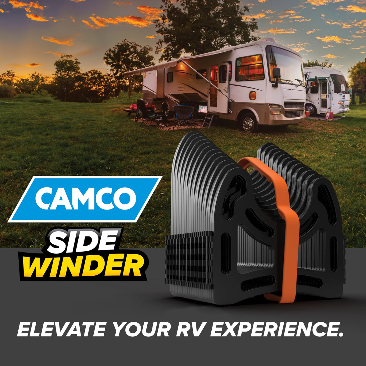 Camco Sidewinder 15-Ft RV Sewer Hose Support - Features Flexible Telescoping Design for Avoiding Obstacles & Deep Cradles Secure RV Sewer Hose - Out-of-The-Box Ready & Folds for RV Storage (43041) ๐ All In One Marketplace Canada