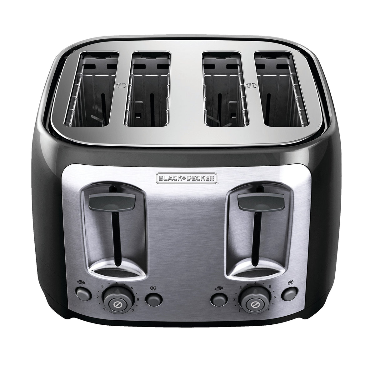 BLACK+DECKER Toaster, 4 Slice, Extra Wide Slots for Bagels and Artisan Breads, Black, TR1478BD ๐ All In One Marketplace Canada