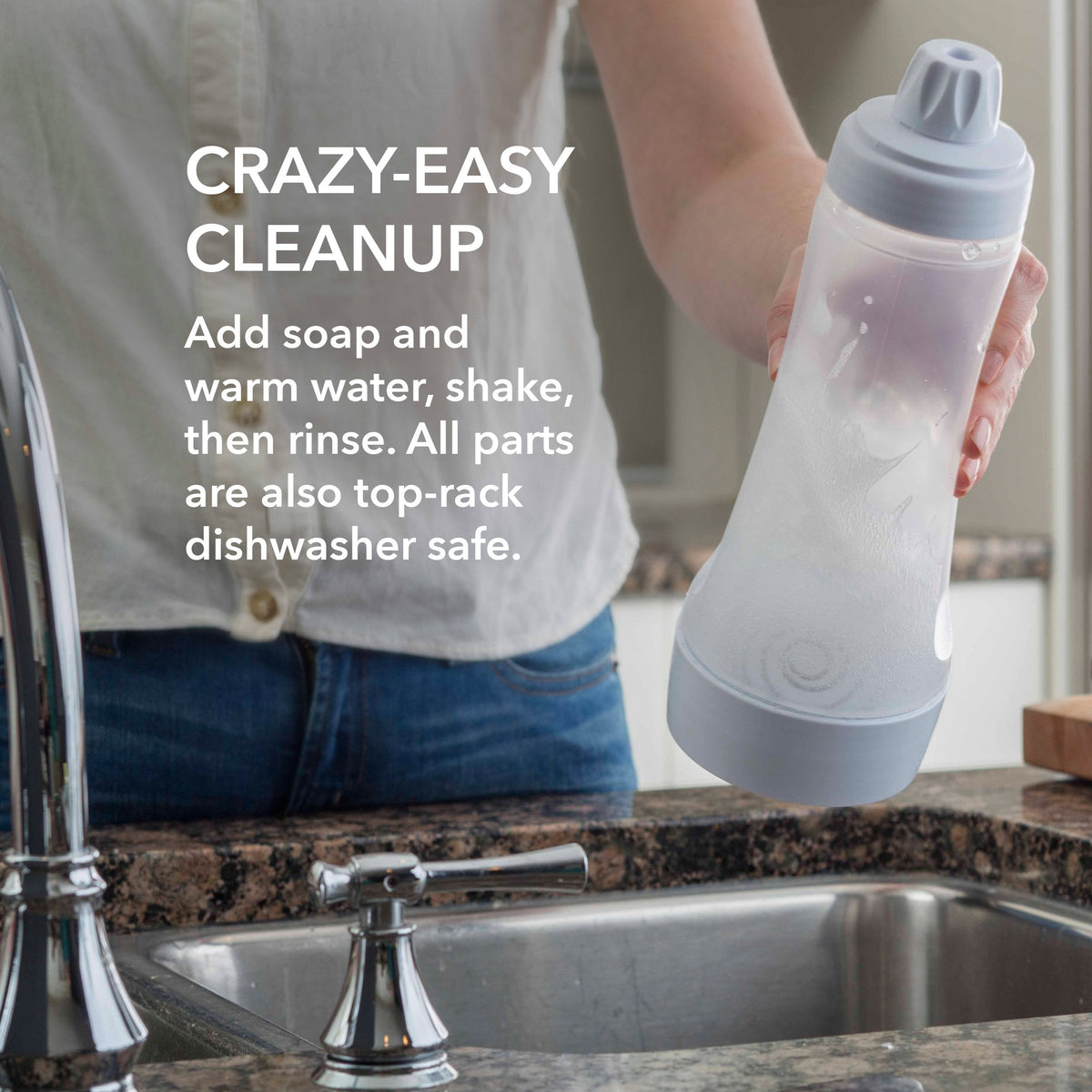 Whiskware Pancake Bottle, Batter Dispenser and Mixer with BlenderBall Wire Whisk, Durable, No-Mess, BPA Free, Dishwasher Safe, Mint ๐ All In One Marketplace Canada