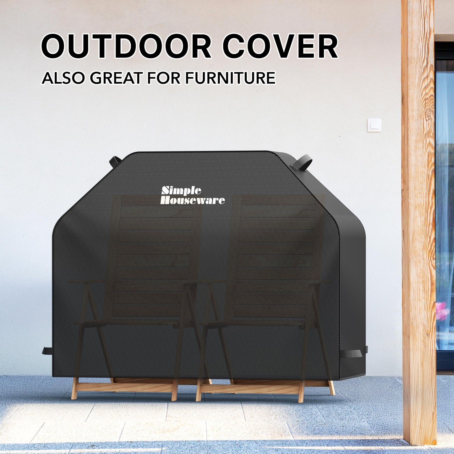 Simple Houseware 55-inch Heavy Duty BBQ Grill Cover, 600D Polyester Waterproof, Weather-Resistant ๐ All In One Marketplace Canada