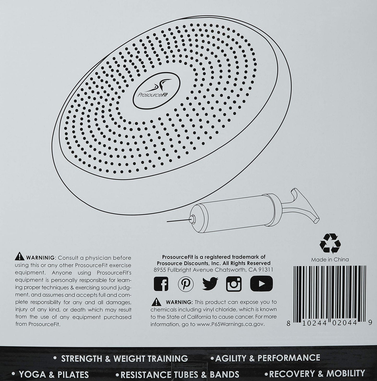 ProsourceFit Core Balance Disc Trainer, 14โ Diameter with Pump for Improving Posture, Fitness, Stability ๐ All In One Marketplace Canada