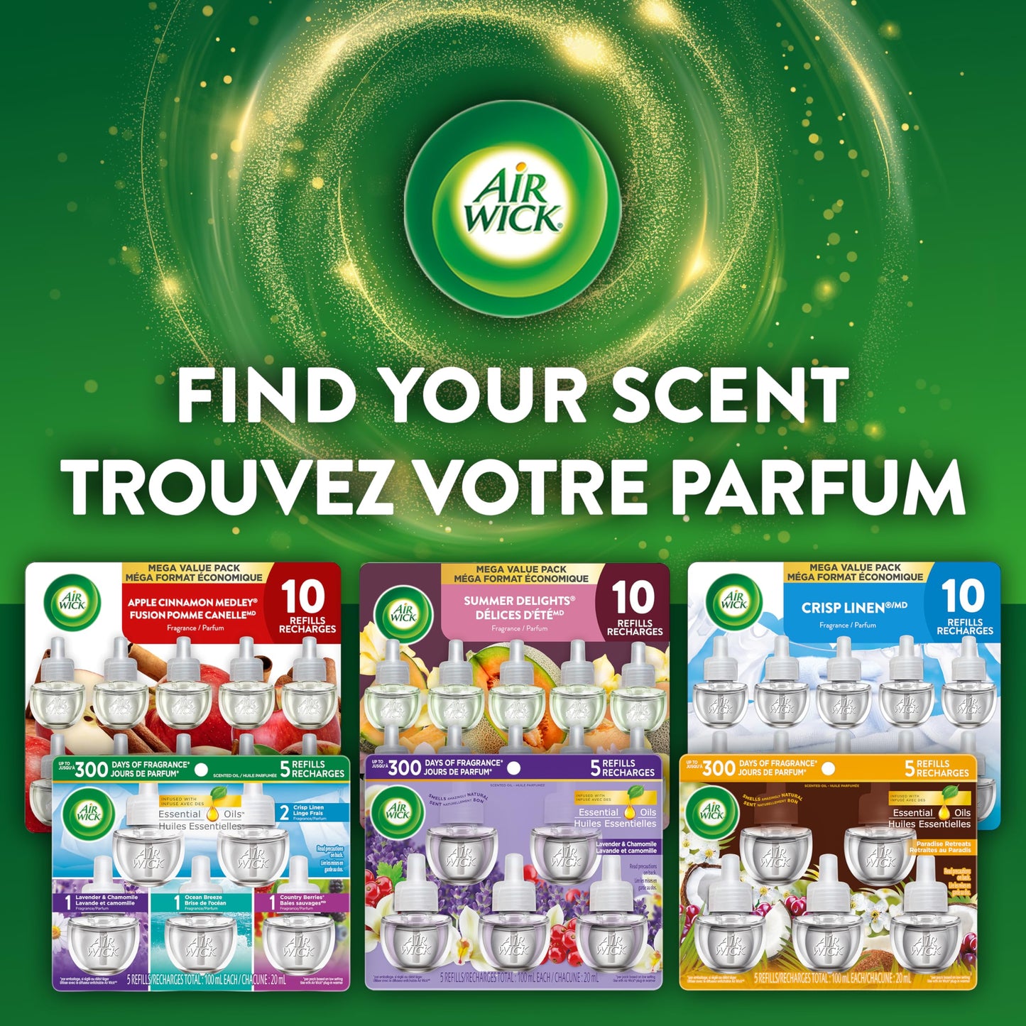 Air Wick Plug In Scented Oil Air Freshener Refills for Home β Infused with Essential Oils β 5 Count β Ocean Breeze Scent π All In One Marketplace Canada