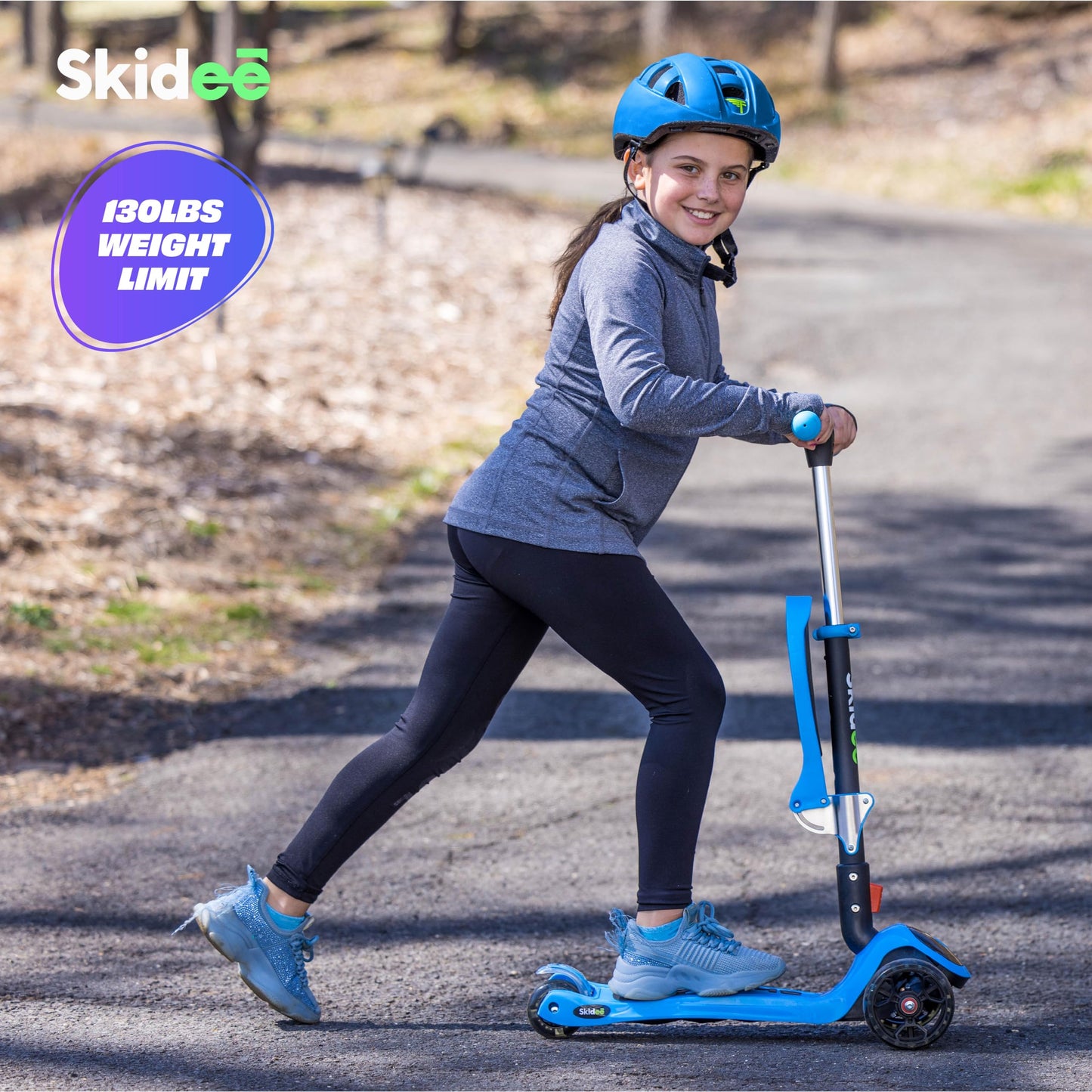 Kick Scooters for Kids Ages 3-5 (Suitable for 2-12 Year Old) Adjustable Height Foldable Scooter Removable Seat, 3 LED Light Wheels, Rear Brake, Wide Standing Board, Outdoor Activities for Boys/Girls π All In One Marketplace Canada