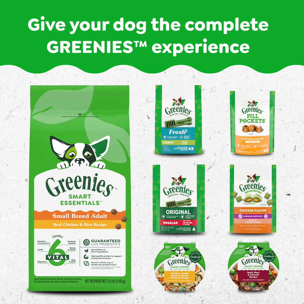 GREENIES Dog Treats Original Large Natural Dental Care, (34 Treats) 54oz. Pack ๐ All In One Marketplace Canada