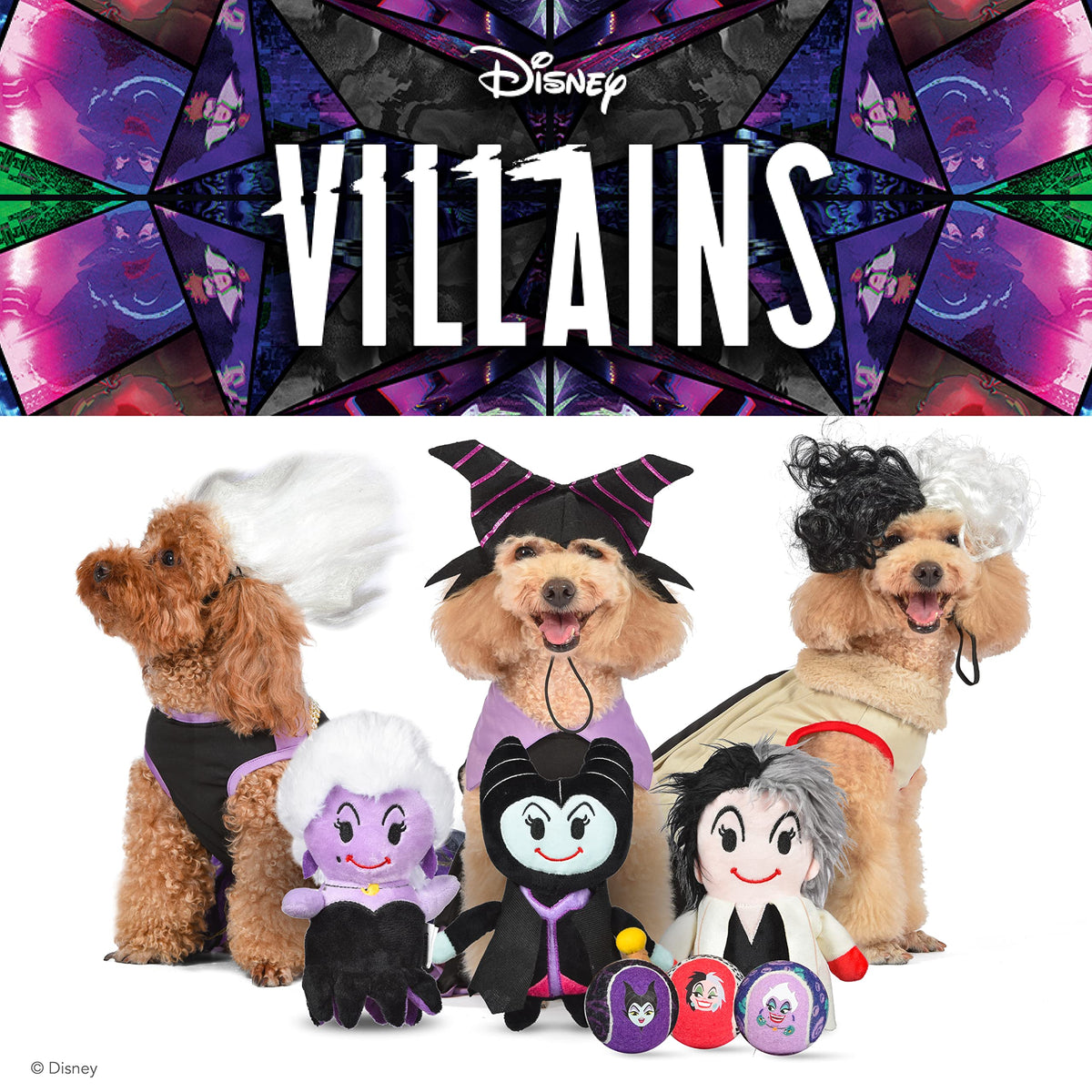 Disney for Pets Halloween Disney Villains Maleficent Costume - Extra Small - | Disney Villains Halloween Costumes for Dogs, Officially Licensed Disney Dog Halloween Costume, Purple (FF21834)