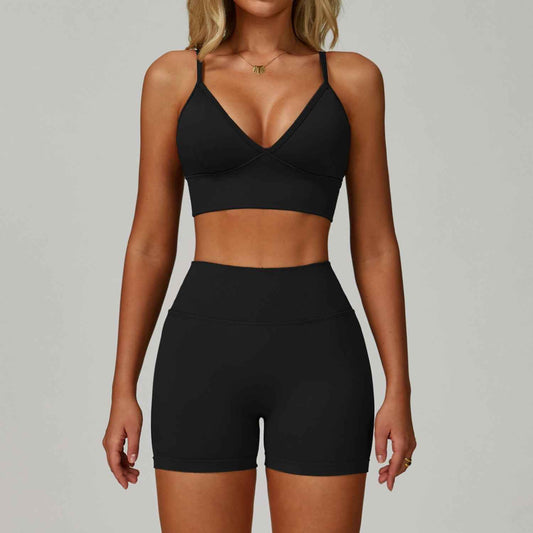 Women’s Seamless Tight Yoga Set – Waist-Slimming Quick-Dry Workout Activewear