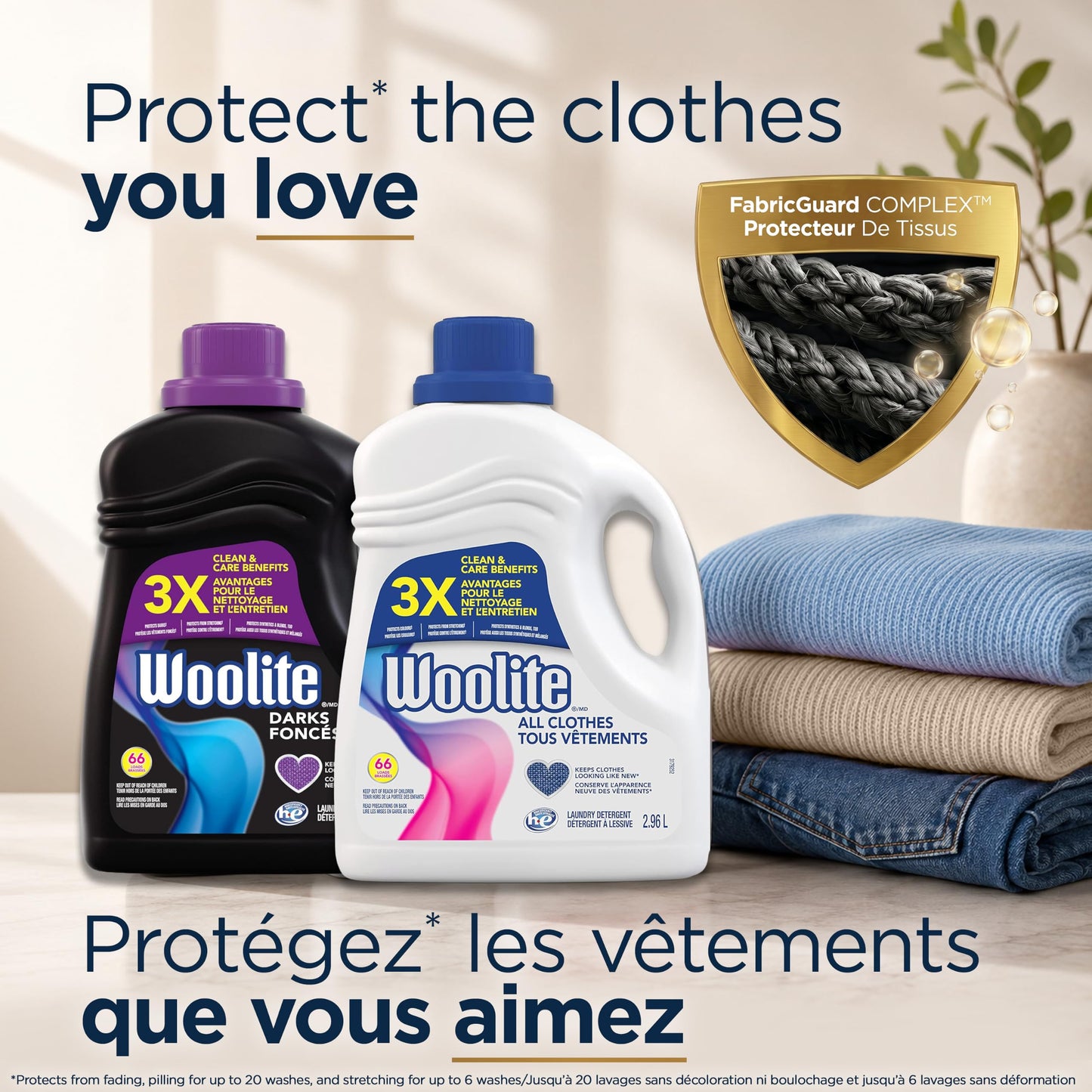 Woolite Darks Laundry Detergent for Dark Clothing; 2.96 L, 66 Loads; Helps Keep Clothes Looking Like New with Advanced Care & Fabric Guard Complex; Protects from Fading & Pilling Up 20 Washes ๐ All In One Marketplace Canada