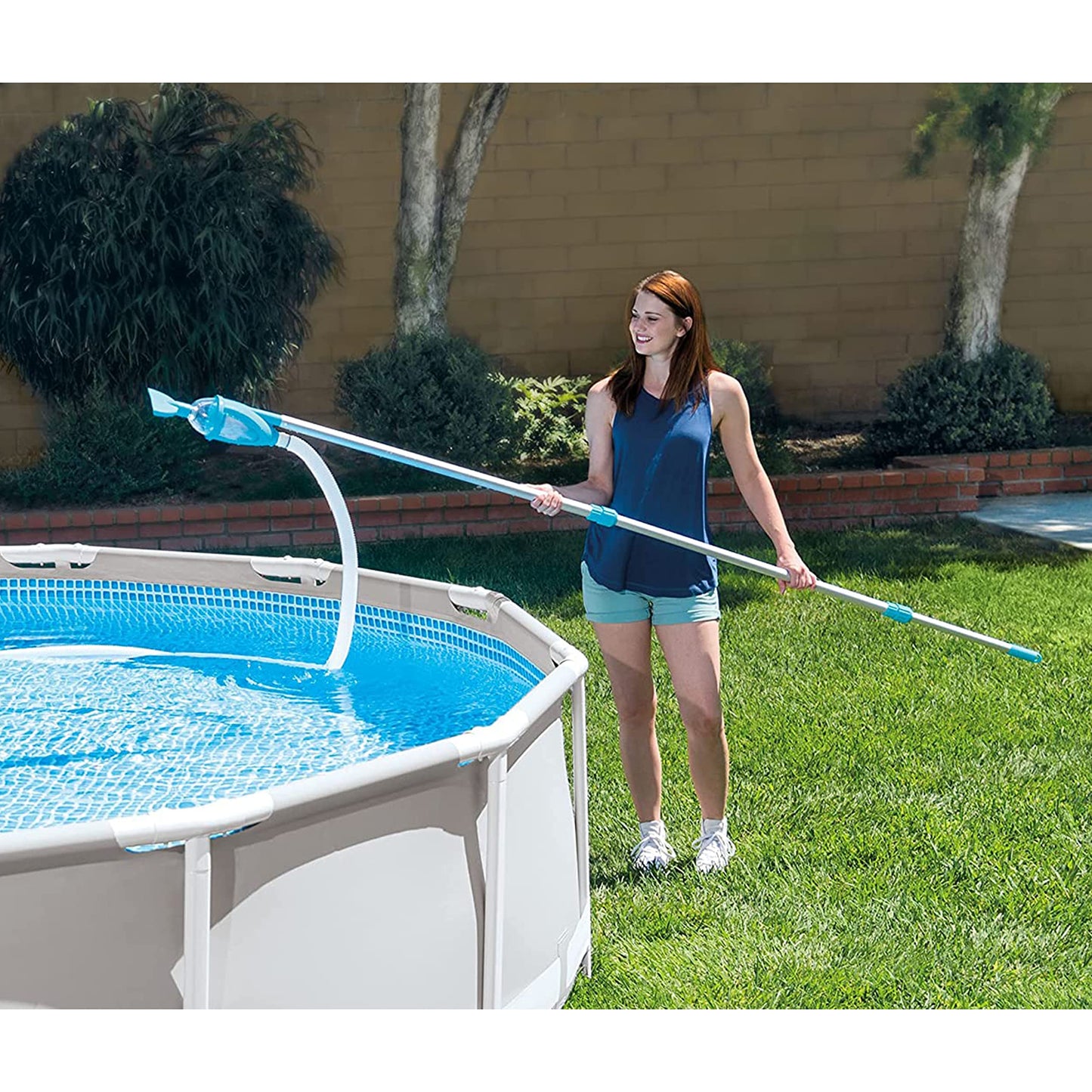 INTEX 28003E Deluxe Above Ground Pool Maintenance Kit for Minimum 800 GPH Flow Rates with Vacuum, 110" Pole, Wall Brush and 24' Hose ๐ All In One Marketplace Canada