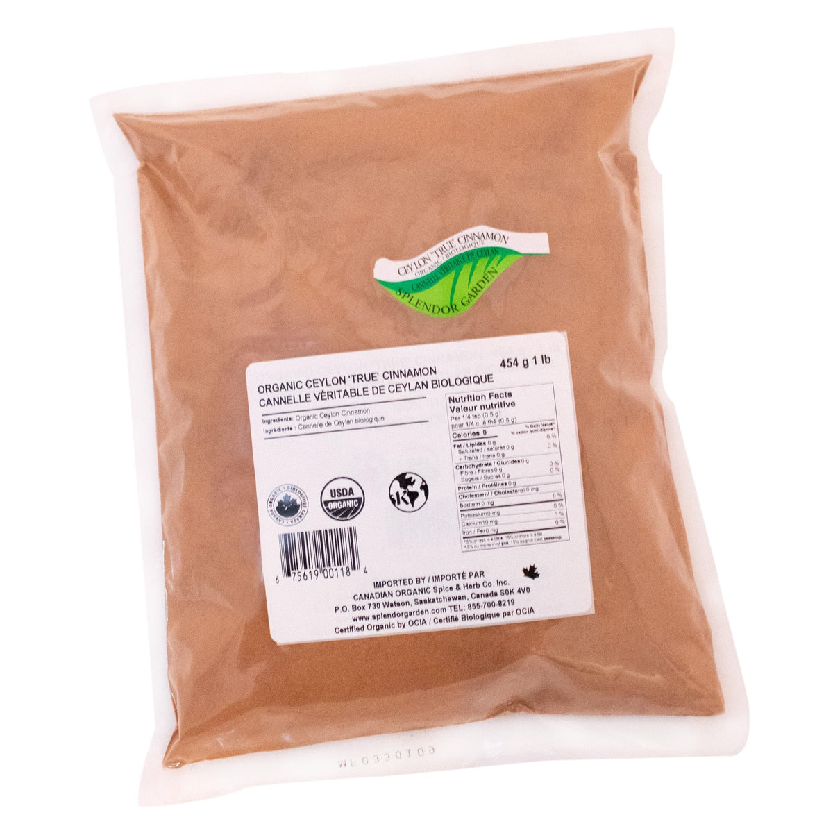 Splendor Garden Organic Ceylon "true" Cinnamon 454g 🍁 All In One Marketplace Canada