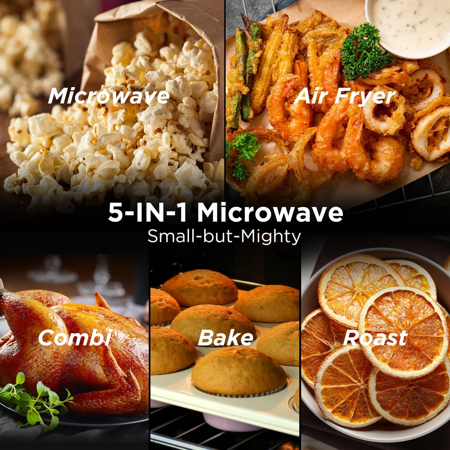 BLACK+DECKER 0.9 Cu.ft Microwave Oven Air Fryer Combo, 900W 5-in-1 ๐ All In One Marketplace Canada