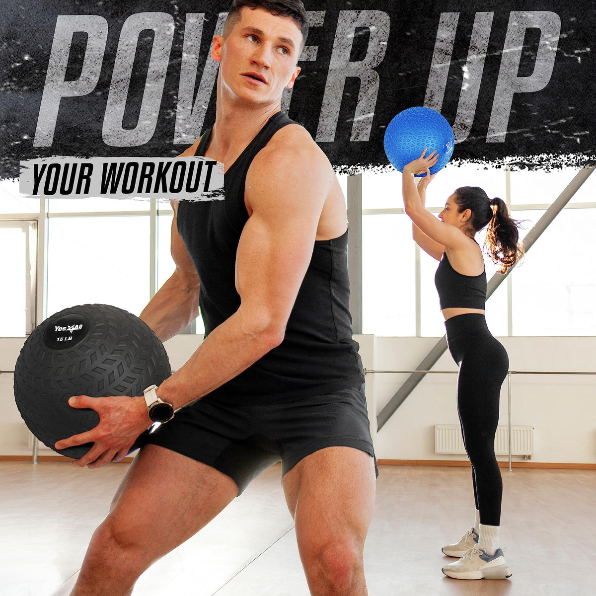Yes4All 10 lbs Slam Ball for Strength and Cross Training โ Medicine Ball (Black) ๐ All In One Marketplace Canada