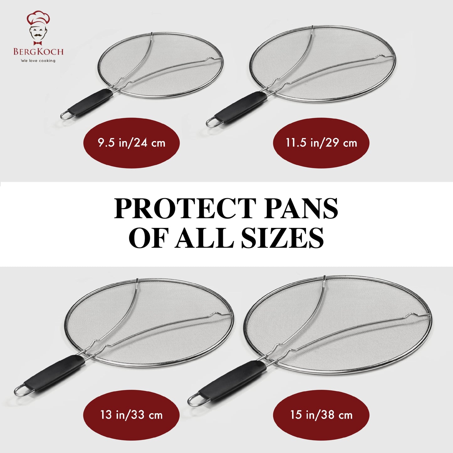 Splatter Screen for Frying Pan - 13 Inch Stainless Steel Grease Splatter Guard - Cover Oil Splash When Sizzling Bacon, Cooking Fried Chicken or Popcorn ๐ All In One Marketplace Canada