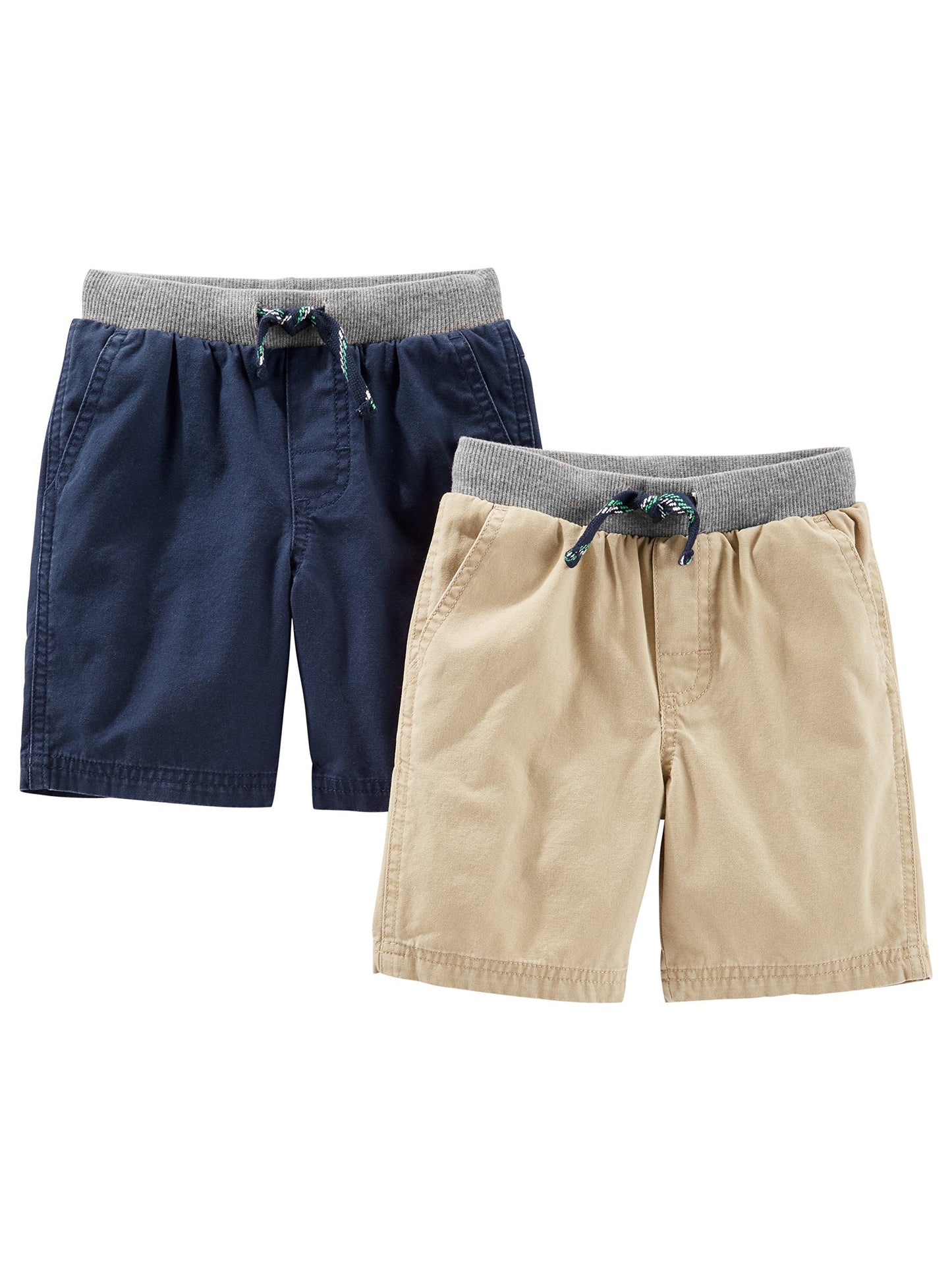 Simple Joys by Carter's Baby Boys' Toddler 2-Pack Shorts, Khaki, Navy, 4T ๐ All In One Marketplace Canada