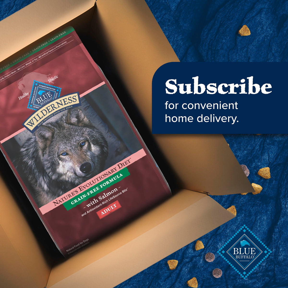 Blue Buffalo Wilderness with Salmon High Protein Grain Free Dry Dog Food for Adult Dogs, 34% Protein, Supports Immunity with Antioxidant-Rich LifeSource Bits 10.8 Kg/24lbs Bag ๐ All In One Marketplace Canada