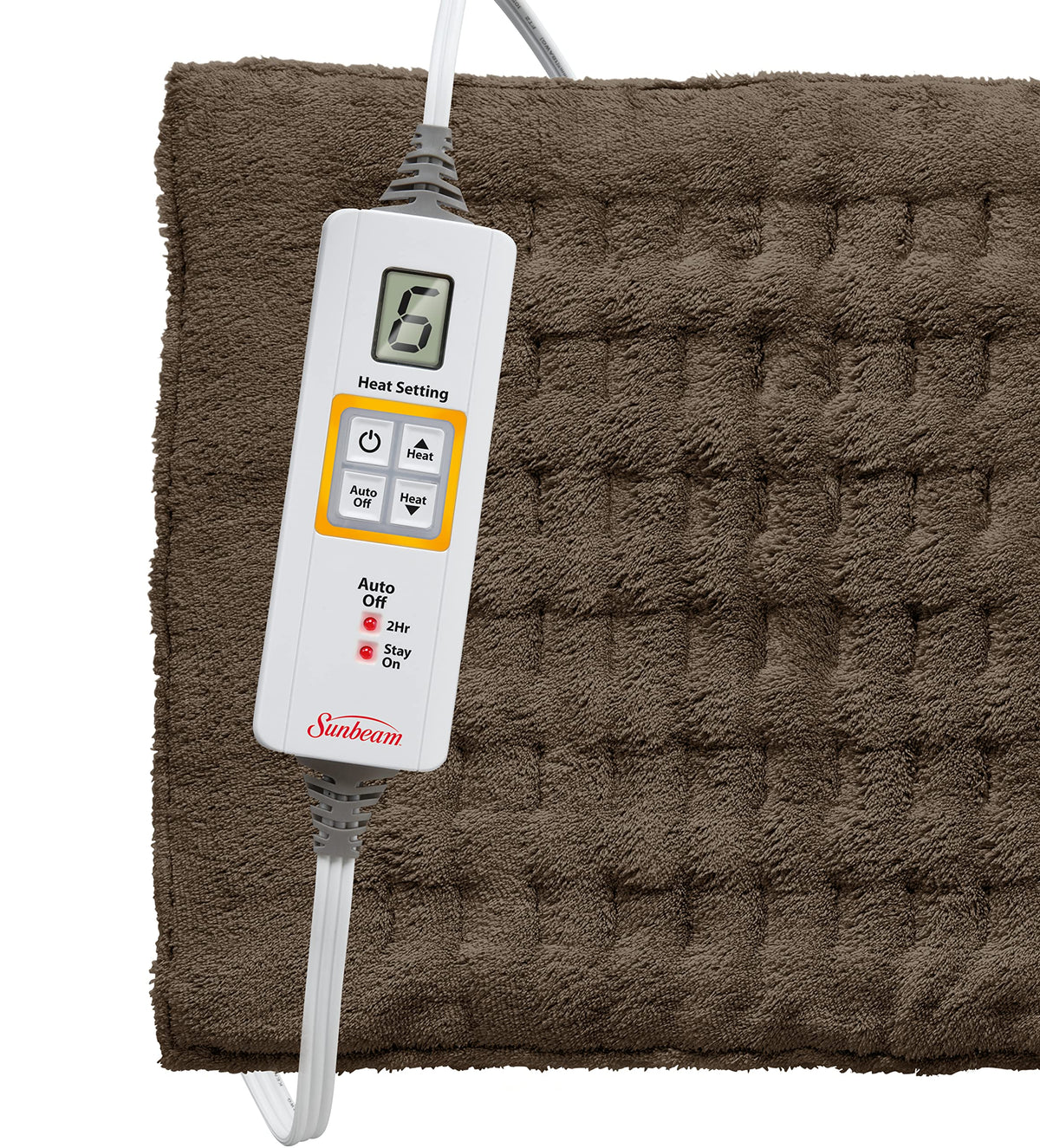 Sunbeam Premium Heating Pad with XpressHeat Technology - Electric Heating Pad for Neck, Shoulder and Back Pain, King Size, Brown 🍁 All In One Marketplace Canada