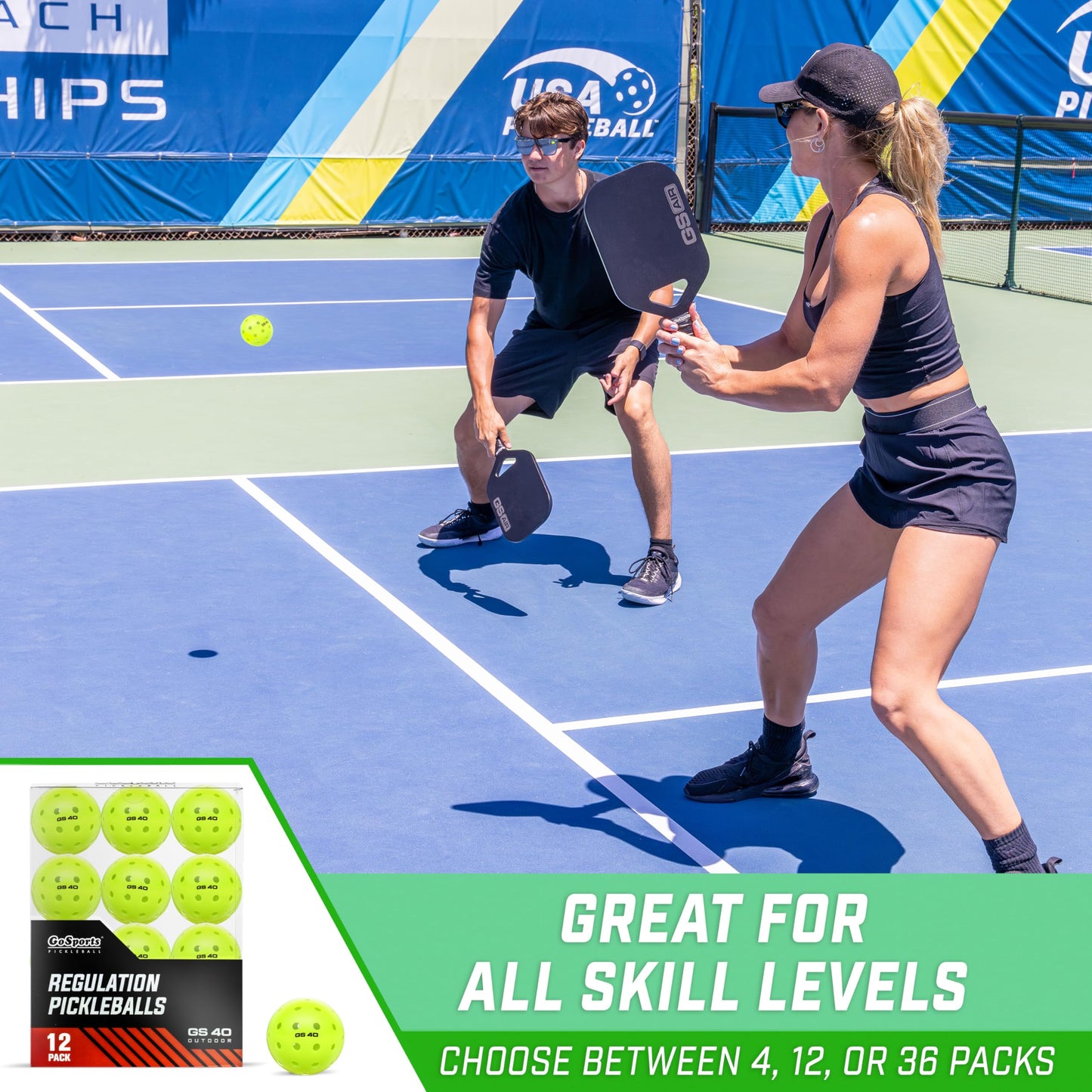 GoSports GS 40 Pickleball Balls - 12 Pack of Regulation USAPA Pickleballs ๐ All In One Marketplace Canada