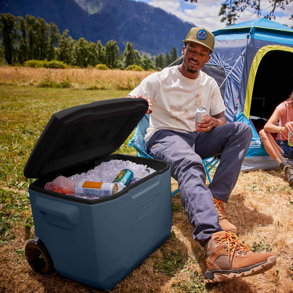 Coleman Chiller 60QT/56.8L Insulated Portable Cooler with Ice Retention & Heavy Duty Wheels, Great for Camping, Tailgating, Parties, Sports, Concerts & More π All In One Marketplace Canada