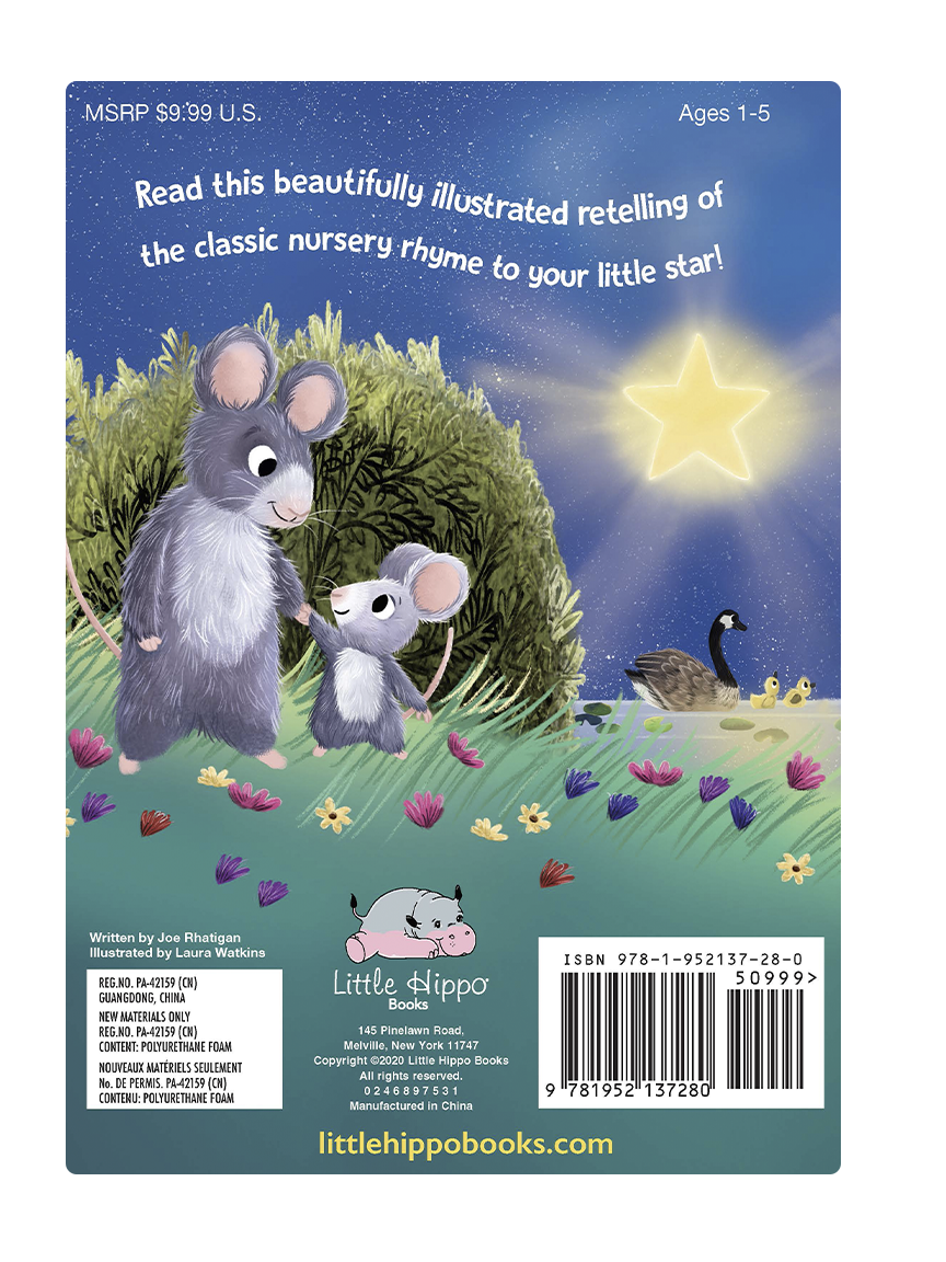 Little Hippo Books - Twinkle, Twinkle, Little Star - Children's Padded Board Book - Ages 0–5