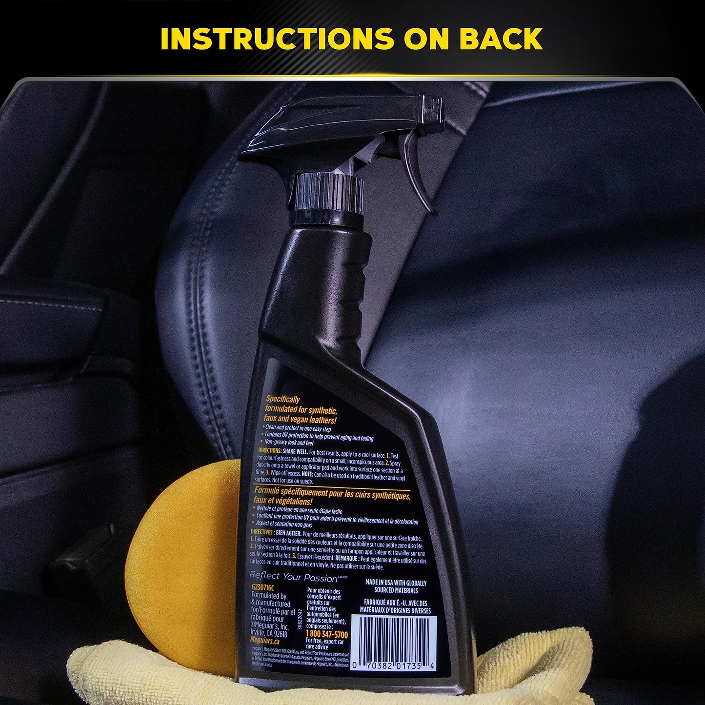 Meguiar's Gold Class Synthetic Leather Cleaner & Conditioner - G230716C - 15.2 oz ๐ All In One Marketplace Canada