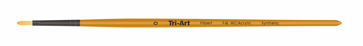 Tri-Art Artist Brushes - Short Synthetic - WC/Acryl - Filbert - 0