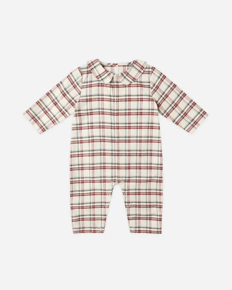 Baby Pajama Romper | Holiday Flannel | Rylee & Cru