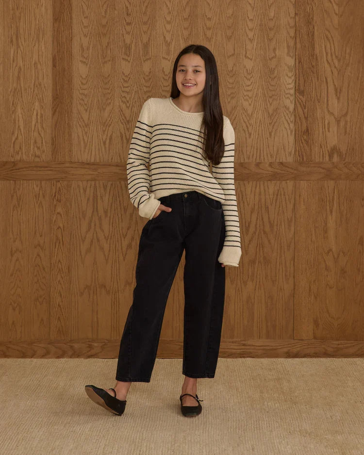 Teen Barrel Pant | Washed Black | Rylee & Cru