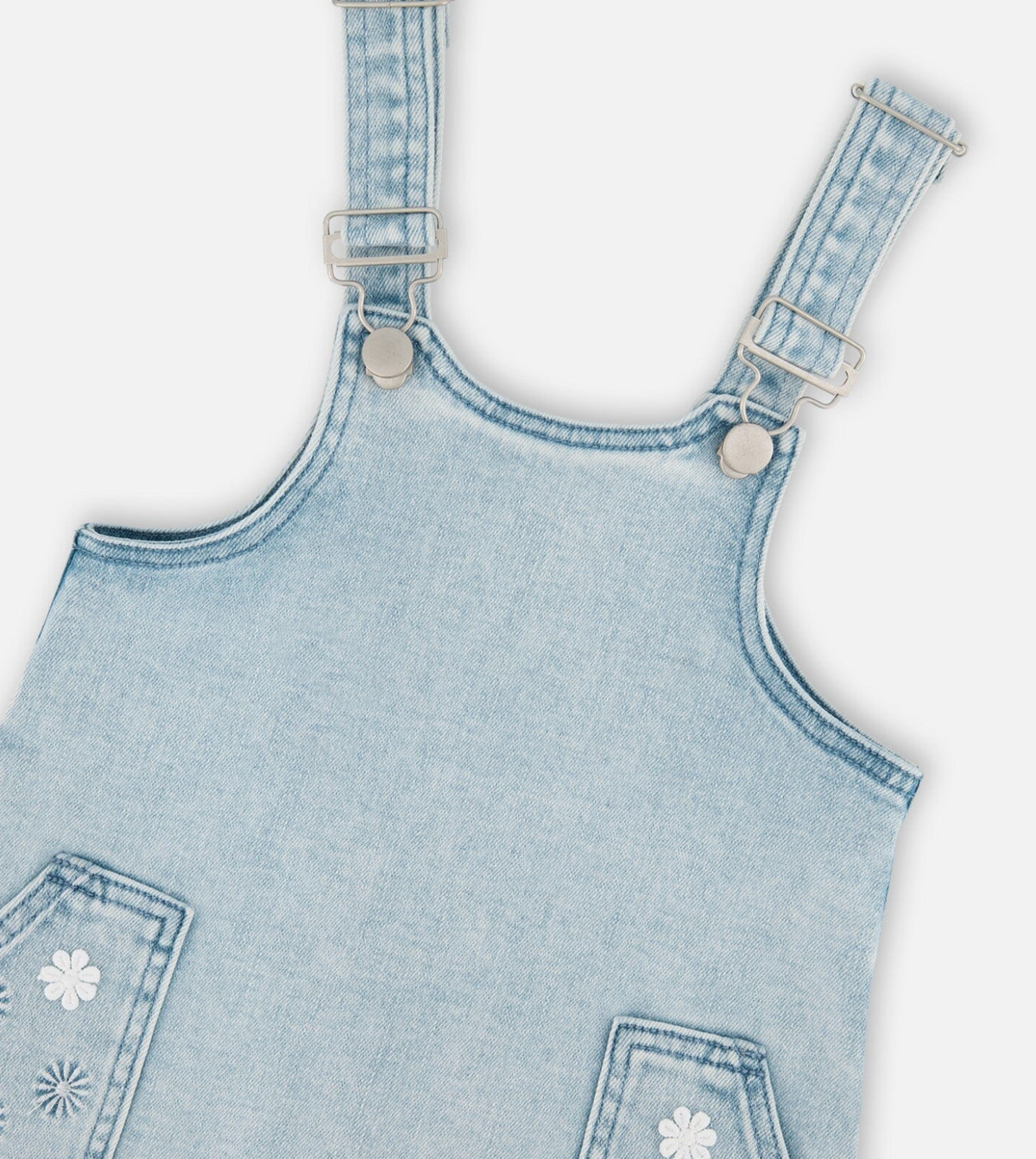 Denim Overall Dress | Light Blue Denim | Deux par Deux