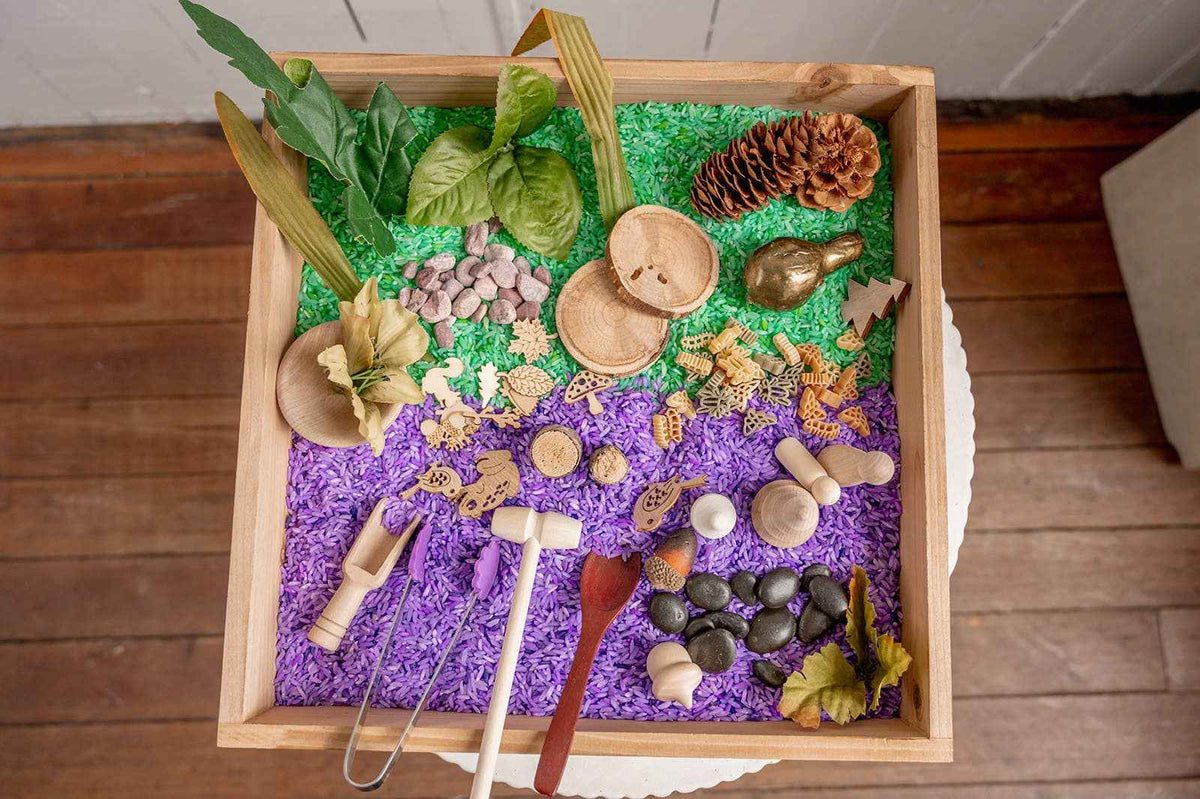 monkey bandit kids - Easy Forest & Nature Sensory Kit - Dump and Play Bag - Made in Canada - Ages 3+