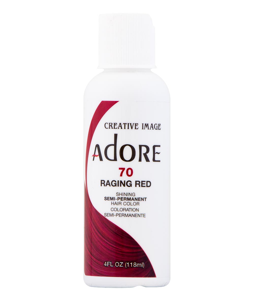 ADORE SEMI-PERMANENT HAIR COLOR - 70 RAGING RED 4OZ