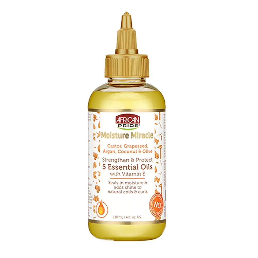 AFRICAN PRIDE MOISTURE MIRACLE 5 ESSENTIAL OILS 4OZ