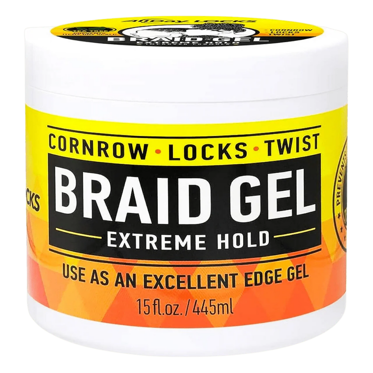 AllDay Locks Braid Gel Extreme Hold 15 oz
