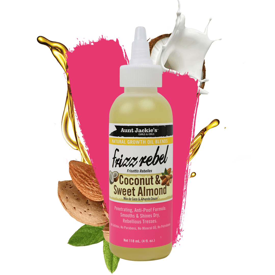 AUNT JACKIE'S FRIZZ REBEL COCONUT & SWEET ALMOND OIL 6OZ