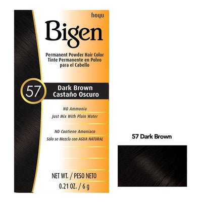 BIGEN PERMANENT POWDER HAIR COLOR 57 - DARK BROWN