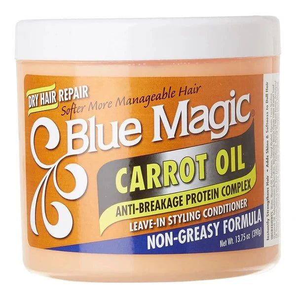 BLUE MAGIC CARROT OIL LEAVE-IN STYLING CONDITIONER 13.75 OZ