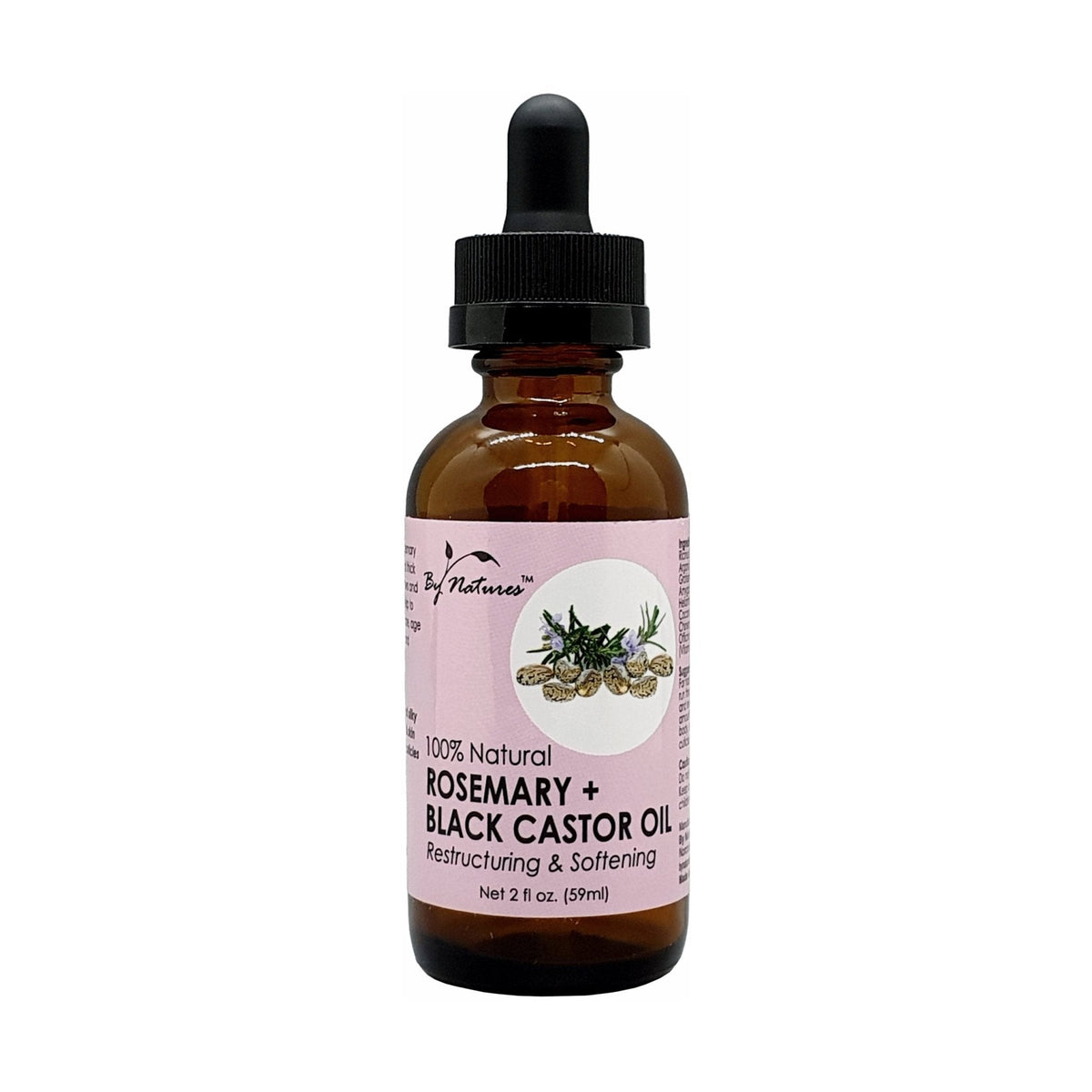 BY NATURES ROSEMARY MINT + BLACK CASTOR OIL 4OZ