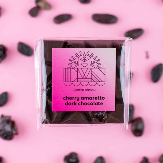 cherry amaretto dark chocolate bar