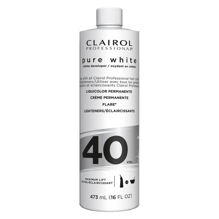 CLAIROL PROFESSIONAL PURE WHITE 4O VOL. CRÈME DEVELOPER 16OZ